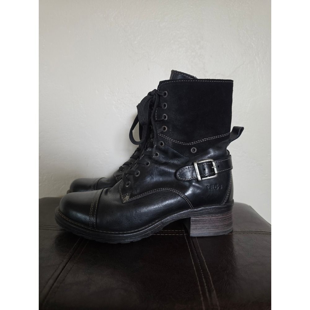 TAOS Crave Leather Vintage Style Boho Grunge Combat Black Boots sz EU 39 US 8.5 - Picture 10 of 10
